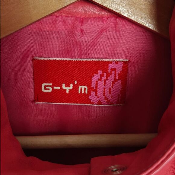 Elegant Pink Leather Biker Jacket for Women Size S - Picture 9 of 9